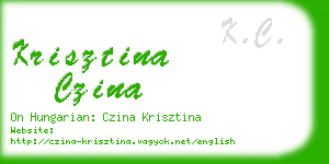 krisztina czina business card